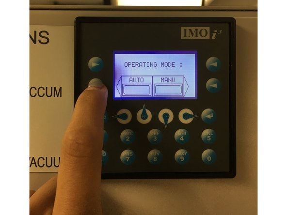 If the PX Box isn't turned on yet, locate the large red knob on the back of the machine. Turn it  (it has a lot of resistance!) to the ON position.