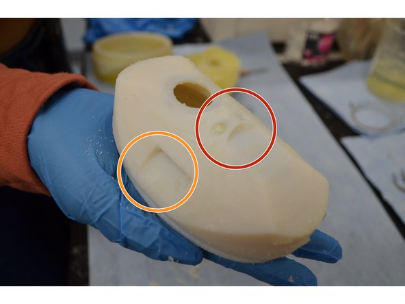 For parts with sharp overhangs, small channels, crevices etc., be sure to get a thorough cleaning. For things you can't use the sculpting tools for, use the PowerBlast clean.