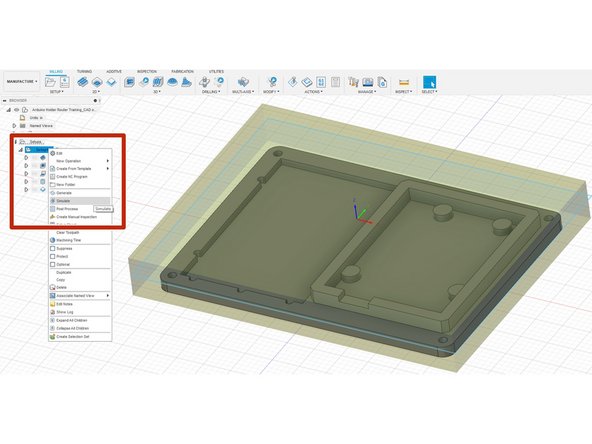 ALWAYS DO A FULL SIMULATION AND ADDRESS ALL ERRORS BEFORE CUTTING AT THE MACHINE