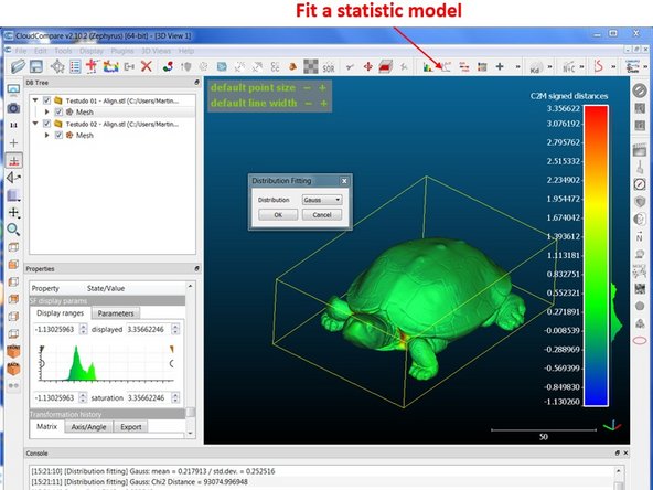 In CloudCompare, you can quantify the difference between the two scans
