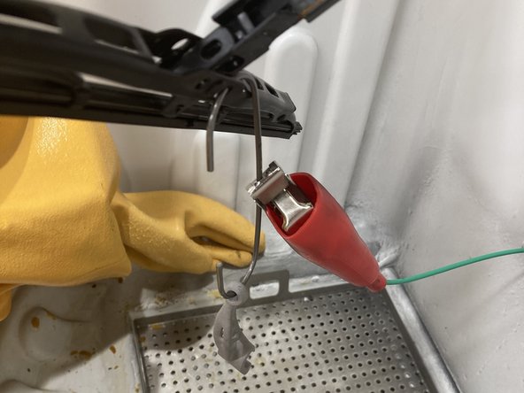 The part hook allows the part being powder coated to be hung so all sides can be coated evenly.