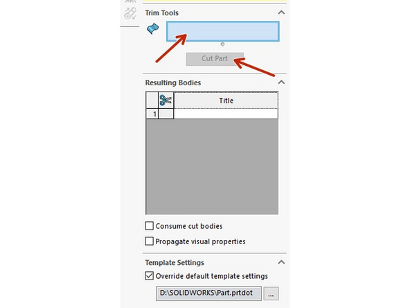 Select the Split feature located in the direct editing tab.