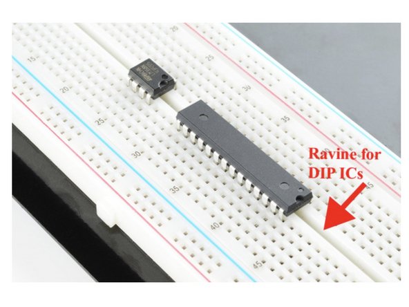 Connecting ICs through break line keep IC without shorting its terminals.