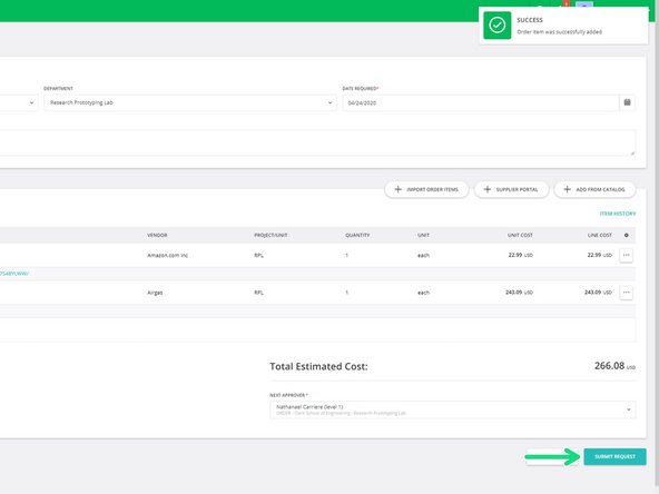 Review all of the order information one last time including price and quantity