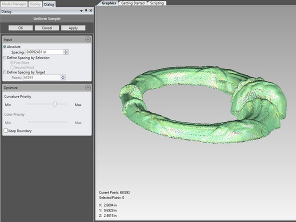 The statistics tab will show you how much the smoothing operation has changed your new part in comparison to the original