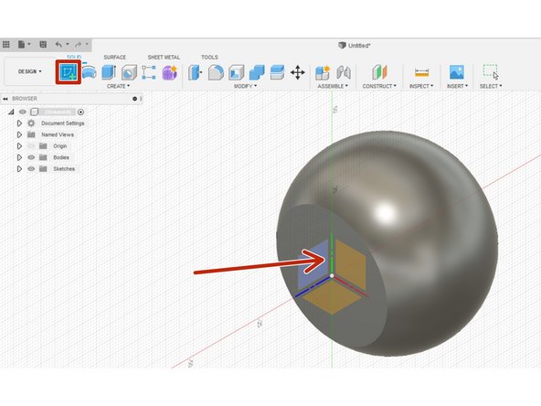To add drainage holes into the planter, we will made another sketch and extrude it as a cut through the bottom.