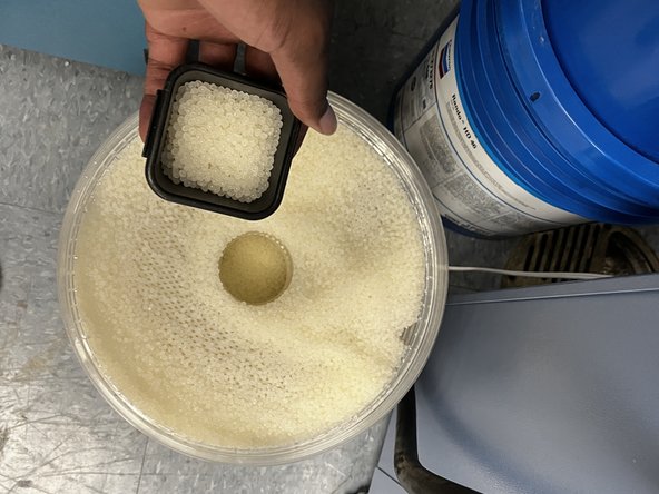 If there is not enough plastic insert more into the top of the hopper.