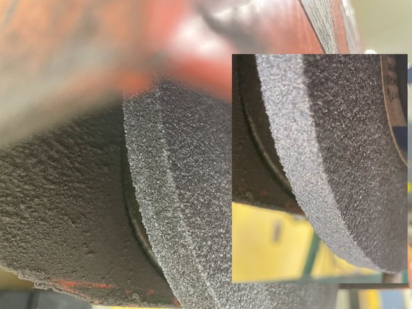 Make sure just the tip of the rod is touching the wheel. You should be able to move the wheel back and forth over the tip of the rod and it ideally will only catch for a brief moment upon the apex of the wheel crossing the tip of the rod.