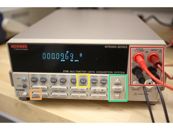 4 wire mode is typically for &lt;=1kΩ measurements.