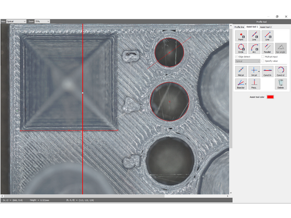 Generates a line which is perpendicular to the line passes through two points as line element.