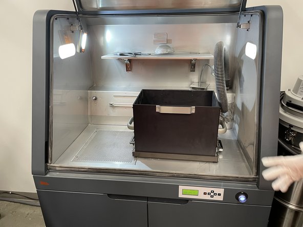 The build box may still be hot, so use gloves