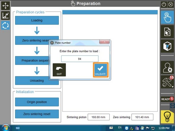 We do not currently mark the plate number so just touch Validate