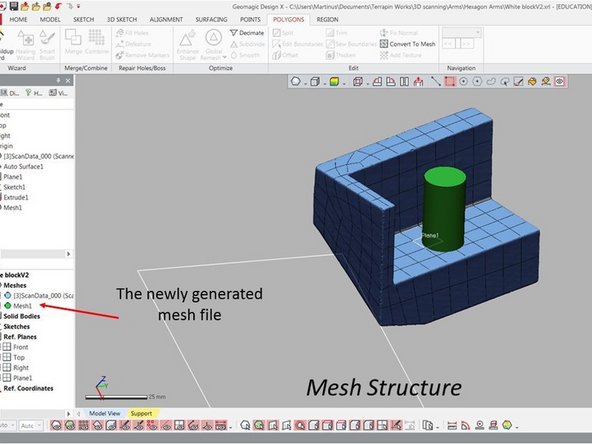 Use Convert to Mesh feature (Under Polygons) to convert the solid body to mesh