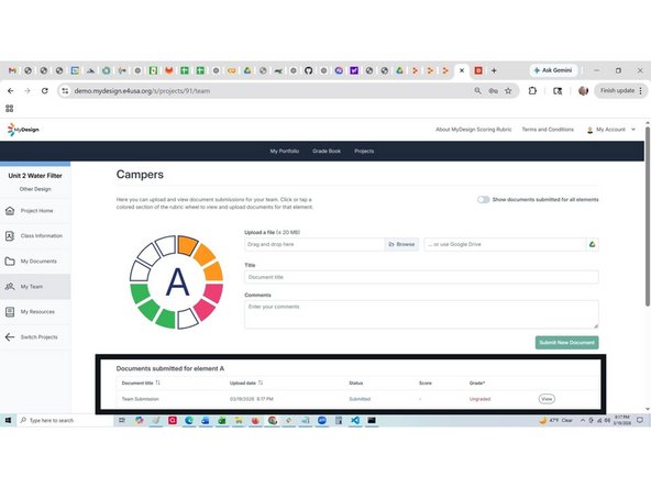 Browse for chosen element design document and Upload a file, either from your local storage or Google Drive