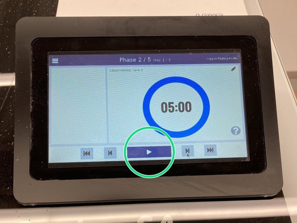 Place the board into bath 2 and press play