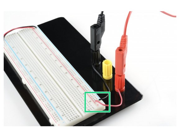 Binding posts are used to connect exterior power sources.