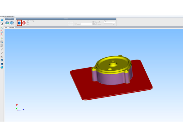 This is what the part looks like when it is supported and ready to be sliced for printing.