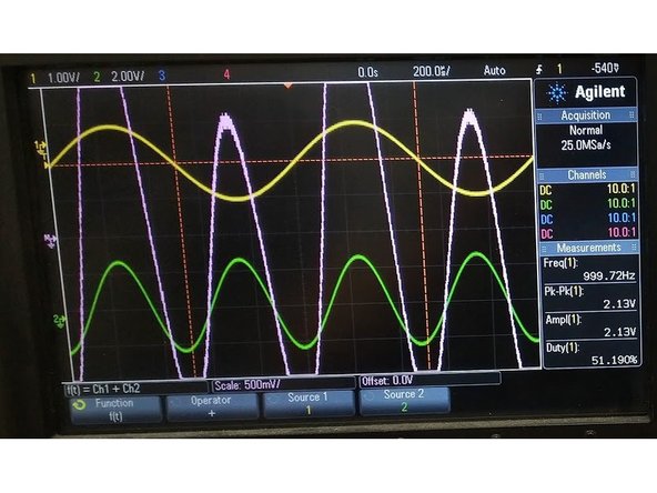 The top knob is for vertical scale adjustment