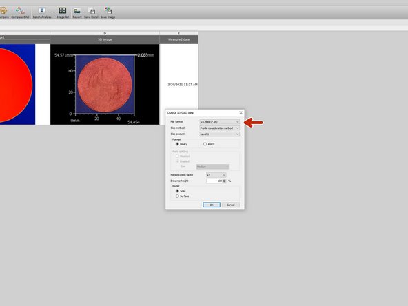 A &quot;.zon&quot; file can be saved with raw measurement data to be analyzed later.