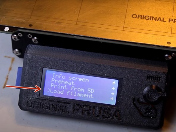 Select &quot;load filament&quot;