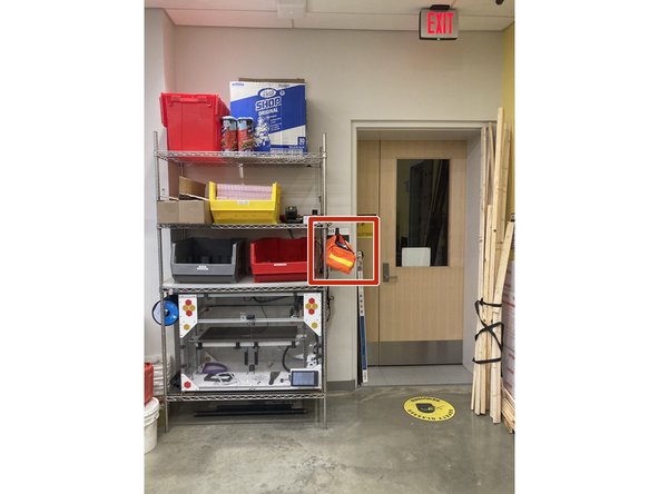 The first kit is located just inside the main door of the IFL to the right