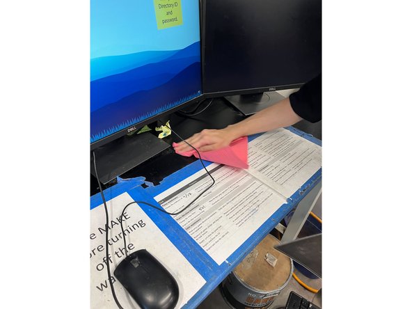 Put away any drill bits or screwdrivers used for the garnet hole