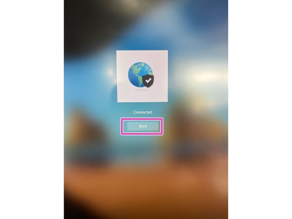 Click the &quot;Back&quot; button