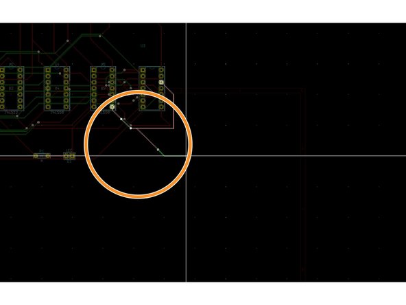 The next place that you click will become the start of a trace. Moving the mouse will cause the software to find the fastest available route from the starting component to the ending component.