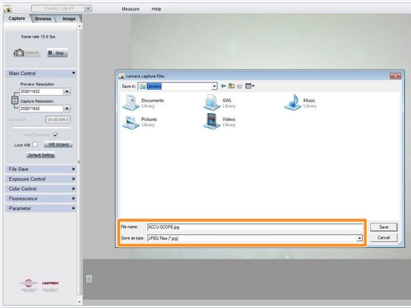 Select the &quot;Capture&quot; button in the CaptaVision sidebar.