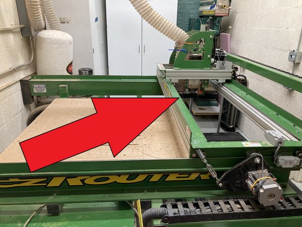 Click on the &quot;tool Change&quot;button so that the machine goes into the front position for operator tool change.
