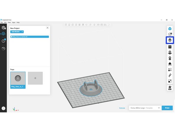 Click Show Slice Preview to view the sliced and supported model