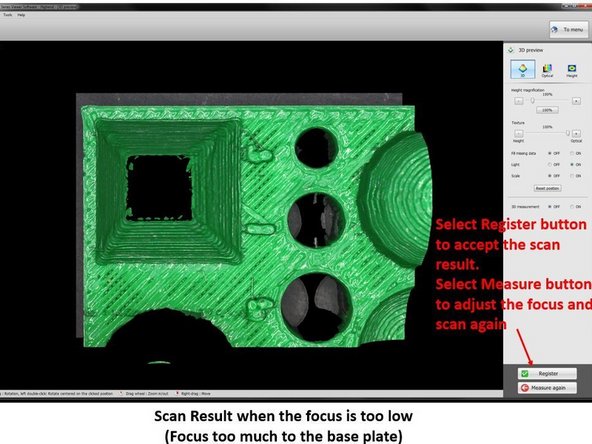 As the part consist of structures with different height, you will need to be careful with the focus point