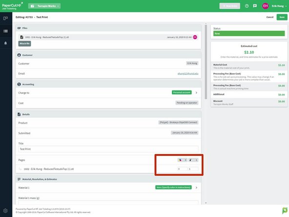 Clients may put quantity, finish, materials and orientations desired in &quot;Additional Instructions&quot;