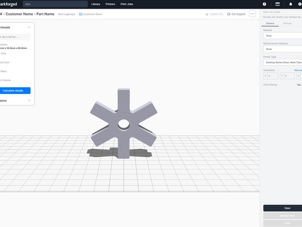 Once you've imported the file you'll be sent to the first slicing screen