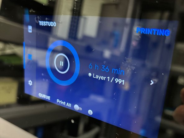 Once the machine's preparations are complete the print will begin