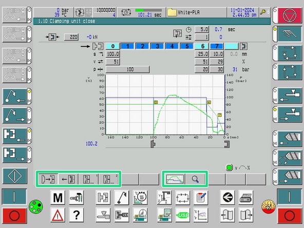 Example of screen-related functions/tabs