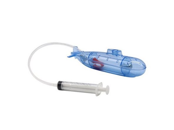 Our sub works in a similar way! When the balloon inflates, you're displacing a lot of water with air which is really light, causing it to float.