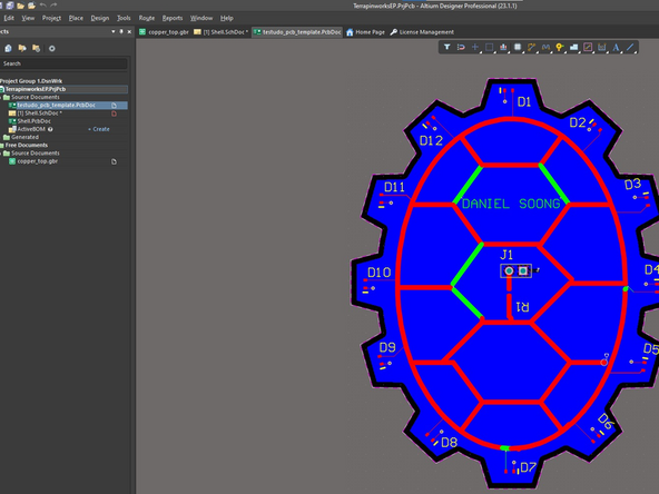 After just importing the changes form the schematic, the components will be placed in something called a room
