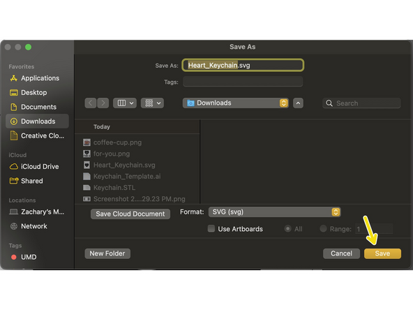 Give the file a descriptive name and then click Save and Ok.
