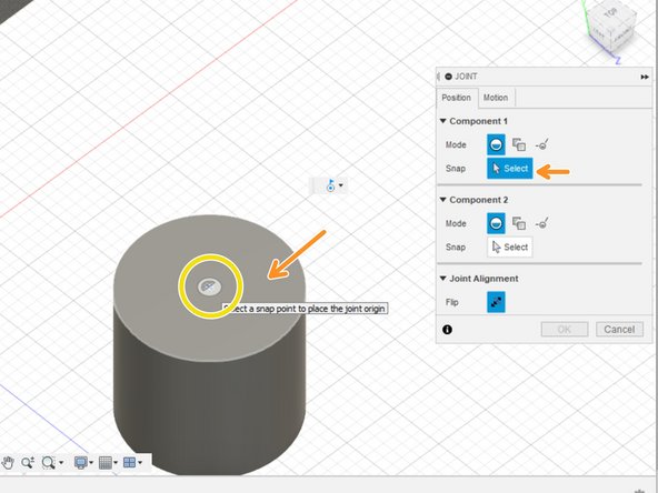 Open a new joint to affix the pin into the bracket and hold the arm in place.