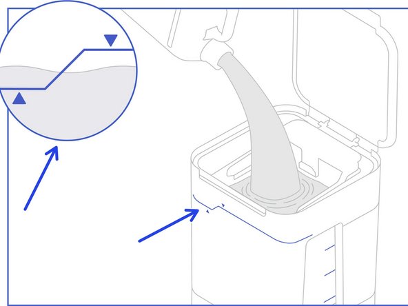 After the Form Wash has be cleaned, the wash bucket can be refilled.