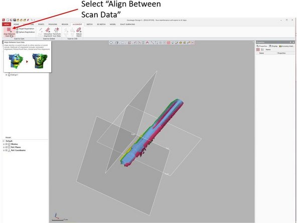 Multiple scan data can be aligned using Align Between Scan Data (See the first figure)