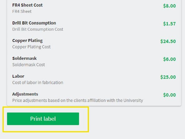 Cut the board(s) out of the FR4 sheet and place them into one of the bags at the front desk of the AFL