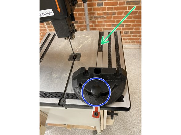 To use a sled, First adjust it to the desired angle, 90 degrees being perpendicular to the blade.