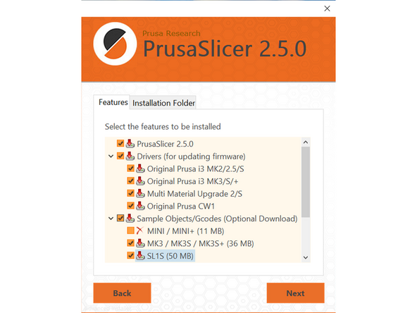 Under the &quot;Features&quot; tab, assure that your checkboxes match the picture