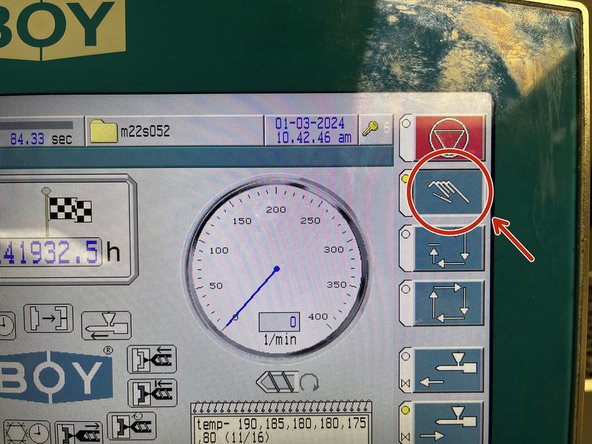 Select icon to enter manual mode.