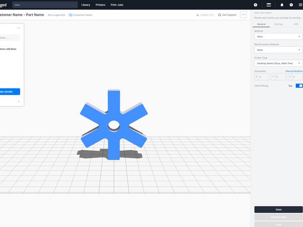 Select the desired material