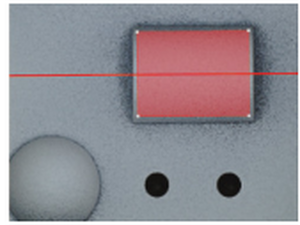 The stereoscopic shape in the specified tetragon being considered as a side surface of a cylinder, create a straight line element of the line whose center axis is projected to the reference plane