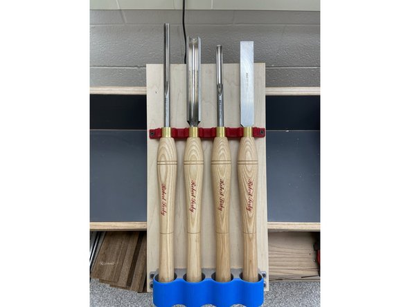 Roughing gouge - used for removing bulk material to make a workpiece round