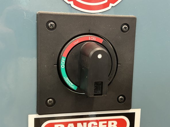 If the Trak is not already turned on, go to the back of the machine and turn the switch to the &quot;on&quot; position.